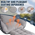 thumbnail image 3 of FKS LIFE Hanging Egg Chair with Stand and Leg Rest, Indoor Outdoor Wicker Hammock Swing Chair with Cushion, 350 lbs Capacity for Patio Balcony Backyard, 3 of 7