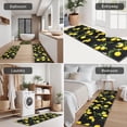 thumbnail image 5 of Yellow Lemon Fruit Flowers Black Pattern Kitchen Rugs Sets Of 3,Kitchen Runner Rugs Non Skid Washable,Decorative Kitchen Floor Mats for Kitchen,Sink,Laundry,17"x30"+ 17"x47" + 17"x59", 5 of 6