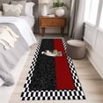 thumbnail image 4 of Runner Rugs 2x6 Ft, Red Black Chef Non Slip Area Rugs for Kitchen Bedroom Entryway, Cartoon Cute Watercolor Cooking Plaid Washable Carpet Runner Rug Floor Mats for Bedroom Home Decor, 4 of 8