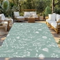 thumbnail image 3 of Fsddascl White Teal Spring Floral Outdoor Rug for Patio/Deck/Porch, Non-Slip Large Area Rug 4 x 6 Ft, Summer Flowers Botanical Indoor Outdoor Rugs Washable Area Rugs, Reversible Camping Rug Carpet, 3 of 5