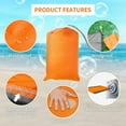 thumbnail image 6 of Beach Blanket Picnic Blankets for Adults, Oversized Lightweight Beach Mat, Portable Picnic Mat, Sand Proof Mat for Travel, Camping, Hiking, Packable w/Bag (79"×83", Orange), 6 of 8