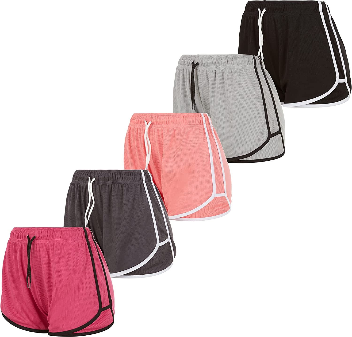 Essential Elements Womens Active Shorts Athletic Drawstring Gym