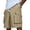 Khaki, variant on Besolor Men's Cargo Shorts Wide Leg Elastic Drawstring Waisted Casual Loose Outdoor Hiking Workout Knee Length Pants with Multi Pockets(X-Small,Khaki)