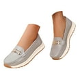 thumbnail image 3 of YLYL Women's Wide Width Loafers Comfortable Lightweight Soft Sole Slip on Mocassins Driving Walking Shoes, 3 of 7