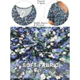 thumbnail image 2 of NISVIYA Plus Size Boho Tops Lightweight Xl Pleated Ruffle Sleeve Floral Print Shirts YH003, 2 of 5