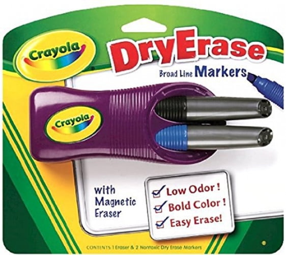 Crayola DryErase Eraser and 2 DryErase Markers (Pack of 3