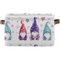 thumbnail image 1 of Foldable Storage Basket, Cube Organizer Bins Magic Gnomes Cube Bag Dual Handles for Closet Shelf, 1 of 8