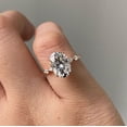 thumbnail image 2 of solitaire jewels3.75CT Oval Moissanite Hidden Halo Engagement Ring For Women, 14K Yellow Gold, 2 of 5