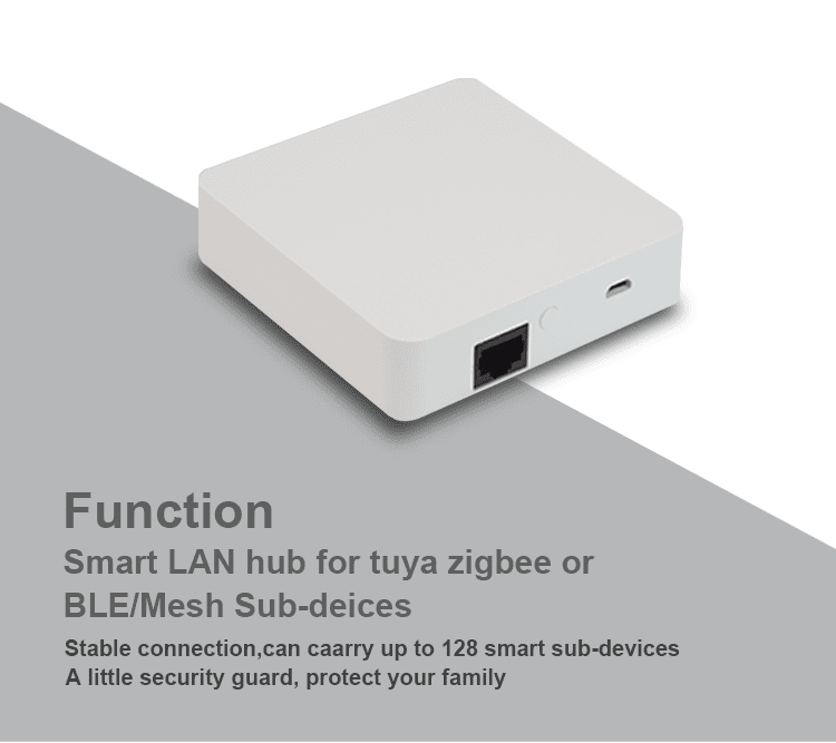 Tuya ZigBee 3.0 Hub/Wired Gateway Smart Home Bridge Compatible with Alexa and Google Home Assistant Work with Tuya Smart/Smart Life App