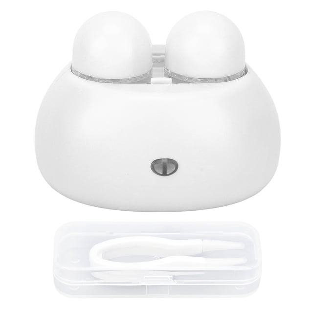 Limpiador de lentes de contacto portátil, pequeño, de alta frecuencia, con vibración rápida, eléctrico, automático, color blanco