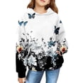 thumbnail image 2 of XQYLOS Kids Girls Color Block Sweatshirt, Funny Graphic Crewneck Long Sleeve Pullover, Trendy Oversized Comfy Casual Top for Fall Winter, 2 of 7