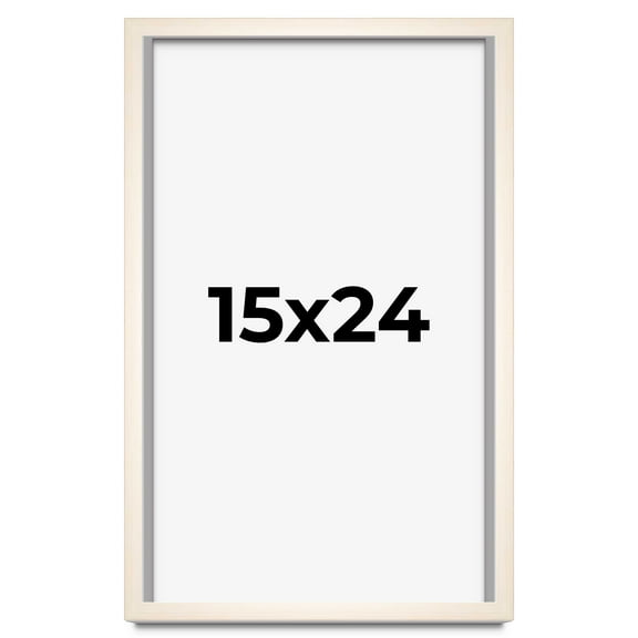 15x24 Frame White Wheat Solid Wood Picture Frame | Moulding Width 0.75 Inches | Interior Depth 0.5