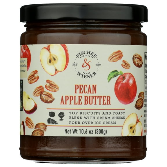 Pack of 6, Fischer & Wieser Pecan Apple Butter, 10.6 oz