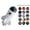 White, variant on Star Projector Night Light, 360° Rotating Galaxy Ambiance Lamp, Manual Focus LED Ceiling Nebula Projector with 6 Random Pattern Slides