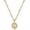 Gold C, variant on Initial Necklaces for Women, 14K Gold Plated Round Letter Pendant Capital Monogram Necklace Alphabets from A-Z Figaro Chain Jewelry