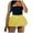 M359 Yellow, variant on Tfken Summer Women Skirts Elastic Waist Solid Color Mini Bubble Skirts Fashion Daily Wear Female Leisure Clothes Black