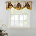 thumbnail image 2 of Tie Up Valances for Windows, Farmhouse Sunflowers Adjustable Valance Curtains Window Treatment for Living Room, Vintage Roosters Farm Countryside Rod Pocket Kitchen Curtains & Drapes 54x18 Inch, 2 of 9