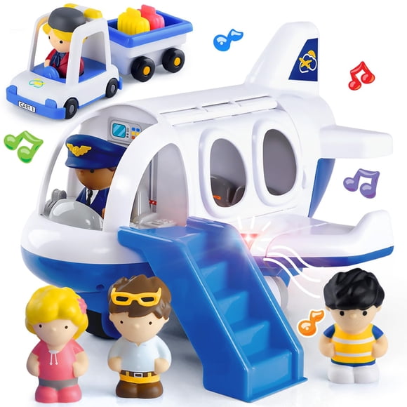Airplane Toy PLAY, juguete de avión para niños de más de 2 años con figuras