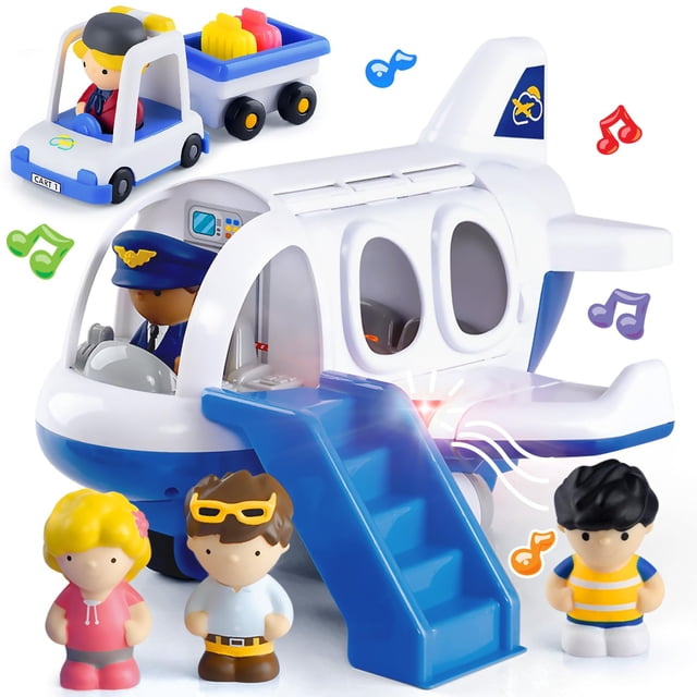 Airplane Toy PLAY, juguete de avión para niños de más de 2 años con figuras