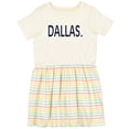 thumbnail image 3 of Inktastic Dallas in Blue Text Girls Toddler Dress, 3 of 5
