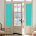 thumbnail image 2 of Turquoise Window Privacy Film, Modern Pure Turquoise Static Cling UV Sun Blocking Heat Control Window Tint Day and Night, Non-Adhesive Reusable One Way Windows Privacy Cover 17.7''x78.7'', 2 of 7
