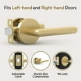 thumbnail image 3 of Mega Handles | Ronn Passage Door Lever | Satin Brass, 3 of 4