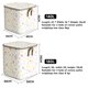 thumbnail image 5 of Caja de almacenamiento de tela no tejida con tapa para ropa de cama, organizador plegable y apilable gris o beige, transparente para fácil acceso, ideal para NCHKUN, 5 of 9