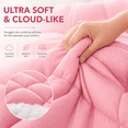 thumbnail image 4 of EVOLIVE All Season Pre Washed Soft Microfiber White Goose Down Alternative Comforter with Box Stitching (Pink, King), 4 of 9