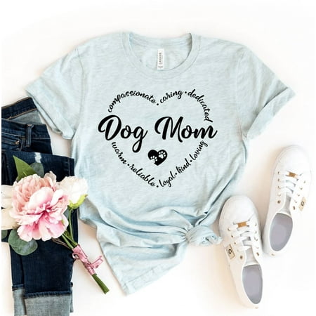 

Dog Mom T-shirt Animal Owner Tshirt Doggy Shirts Women s Paw Lover Shirt Fur Mama Top Christmas Gift For Rescuer Pet Adoption Tee