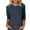 Navy, variant on 3/4 Sleeve Waffle Knit Tops for Women Solid Casual Crewneck Loose Tunics 2025 Spring Casual Work Blouse Three Quarter Length Sleeve Tees Limited Time Deal White XL