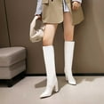 thumbnail image 2 of jovati Bottes Mode Grande Taille Femmes Automne Tube Long Talons Hauts Chaussures Bottes Bottes Pointues Bottes Cavalières, 2 of 9