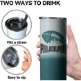 thumbnail image 3 of Philadelphia Classic Stainless Steel Tumbler with Lid and Straw,20oz Football Team Skinny Travel Mug Tumbler Cup Water Botter，City Football Fans Gifts, 3 of 6