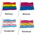 thumbnail image 1 of Drapeau Arc-en-Ciel Fibre de Polyester Coloré Pliable Décoration Homosexuelle Réutilisable Drapeaux avec 2 Trous Bannières Accessoire Extérieur Bleu Violet Rouge Vin 90*150CM, 1 of 9