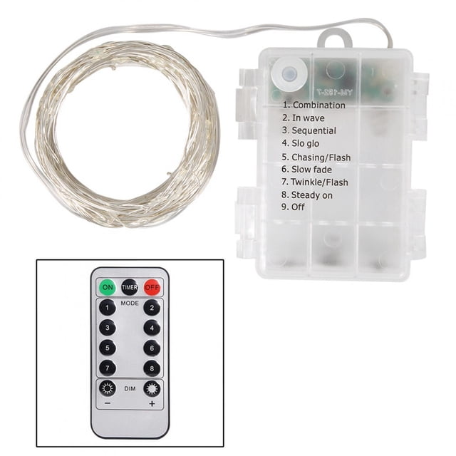 Luz de cadena LED de alambre de cobre USB con control remoto para adorno de decoración de fiesta