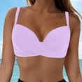 thumbnail image 2 of vigerkar Women's Underwire Bikini Top Push Up Bathing Suits Quick Dry Swim Tops Light Purple, XL, 2 of 9