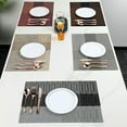 thumbnail image 4 of Mosiee 6 Pcs Crossweave Woven Vinyl Placemats Washable Non Slip Table Mats For Kitchen, 4 of 9