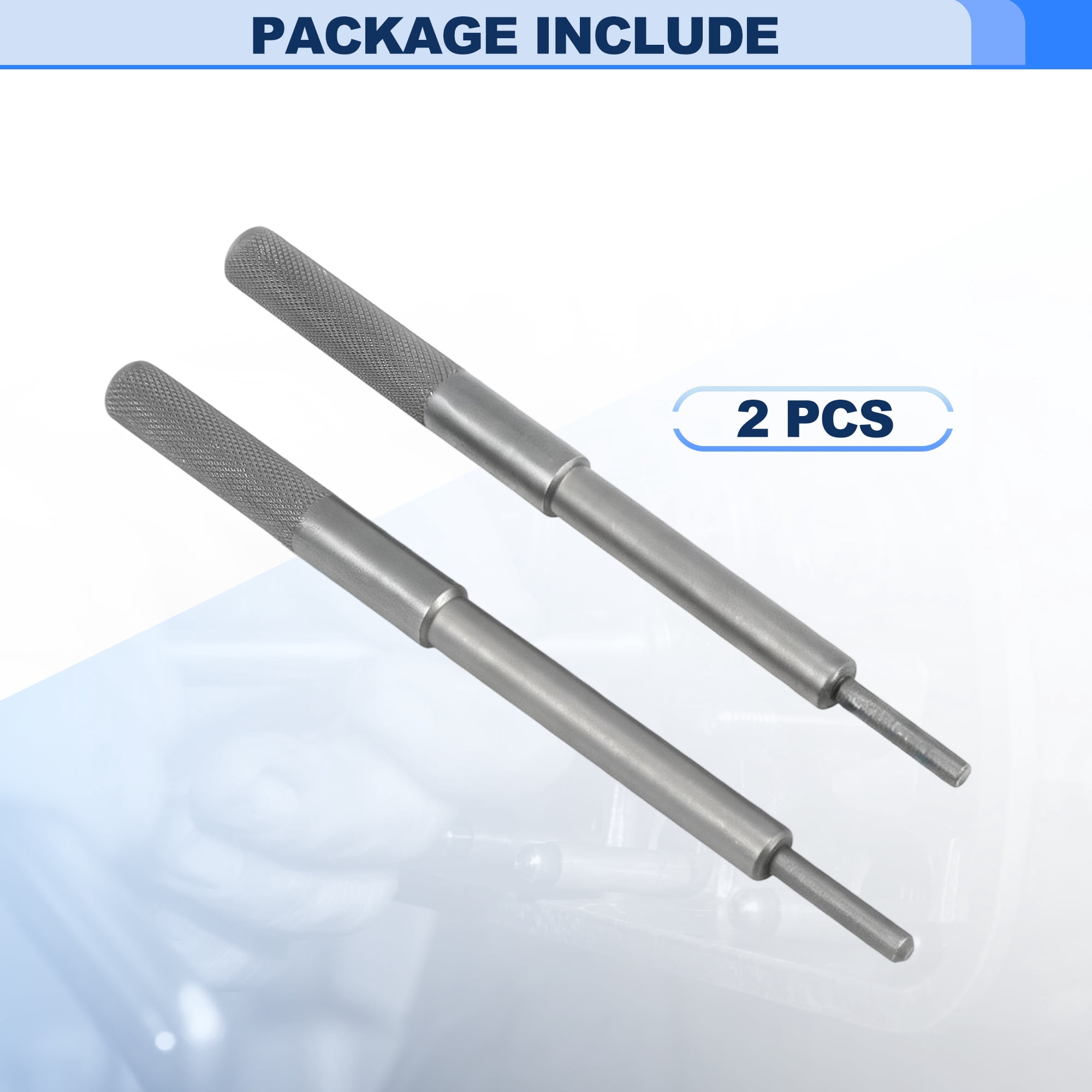 Unique Bargains 2Pcs Engine Valve Guide Tool 17.5cm/6.9in 16.5cm/6.5in Universal