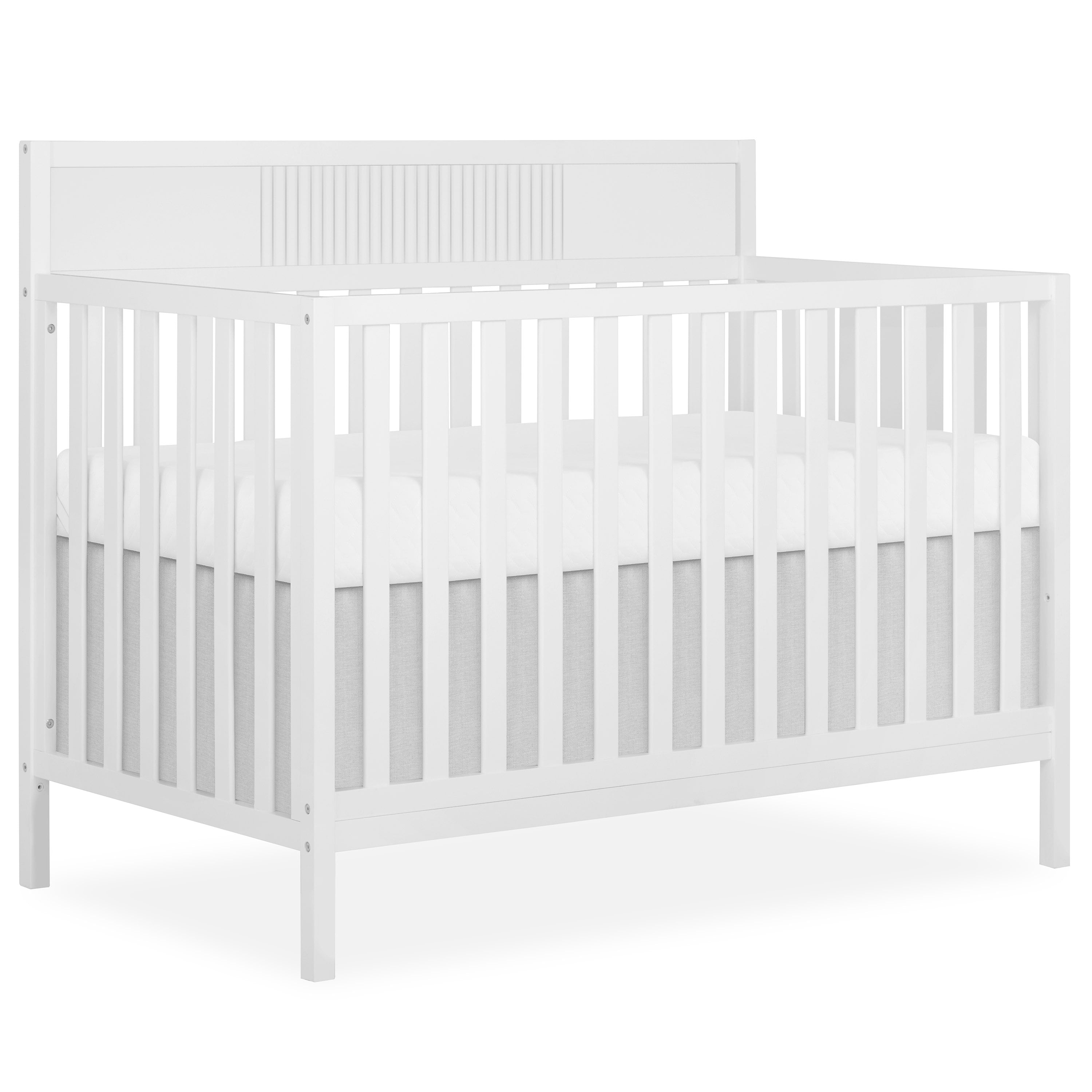 Nursery Bundle, Dream On Me Ivy 5 in 1 Convertible in White and Crib & Toddler Mattress Bundle