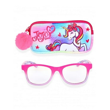JoJo Siwa Character Blue Light Blocking Glasses For Children with Zippered Case