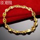 thumbnail image 2 of CJie-pulsera de cadena clásica Simple de oro de 18K para mujer y hombre, de Plata de Ley 925, joyería de moda para fiesta de compromiso y boda, 2 of 2