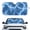 Blue Lightning Pattern, variant on XYZCANDO Car Windshield Sun Shade with Blue Lightning Print, Sunshade for Trucks and Vans, Blocks Harmful Uv Rays and Keeps Vehicle Cool