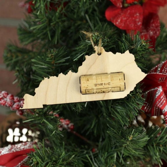 Torched Kentucky Wine Cork Holder Ornaments Christmas Tree Hanging Decor