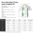 thumbnail image 5 of Sikiie Kawaii Frogs Print Men's Hawaiian Shirt, Summer Beach Button Pocket Short Sleeve T-Shirt,XX-Large, 5 of 7