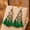 Green, variant on Trendy Bohemian Geometric Tassel Earrings Stone Beads Boho Earrings
