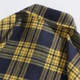 thumbnail image 4 of WREESH Men's Button Down Shirts Short Sleeve Plaid Shirt with Button-Open Pockets for a Classic Men's Summer Wardrobe Yellow, 4 of 9