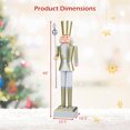 thumbnail image 3 of Gymax 4' Outdoor Christmas Nutcracker w/High Hat & Beautiful Scepter Uniform & Boots for Yard Golden, 3 of 6