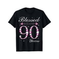 thumbnail image 2 of 90th Birthday / T-Shirt - Blessed By God for 90 Years Old, Funny Tee with Full Size Options, Comfortable Cotton Unisex Round Neck for 90th Party, for &, 2 of 9