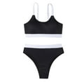 thumbnail image 5 of Womens Thong Bikini Junior Swimsuits 2 Piece Outfits for Women Black, Sizes S-XL, 5 of 7