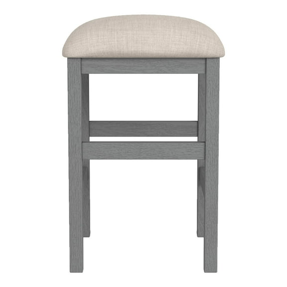 Furniture of America Ficus Wood Padded Counter Height Stool in Gray (Set of 2)