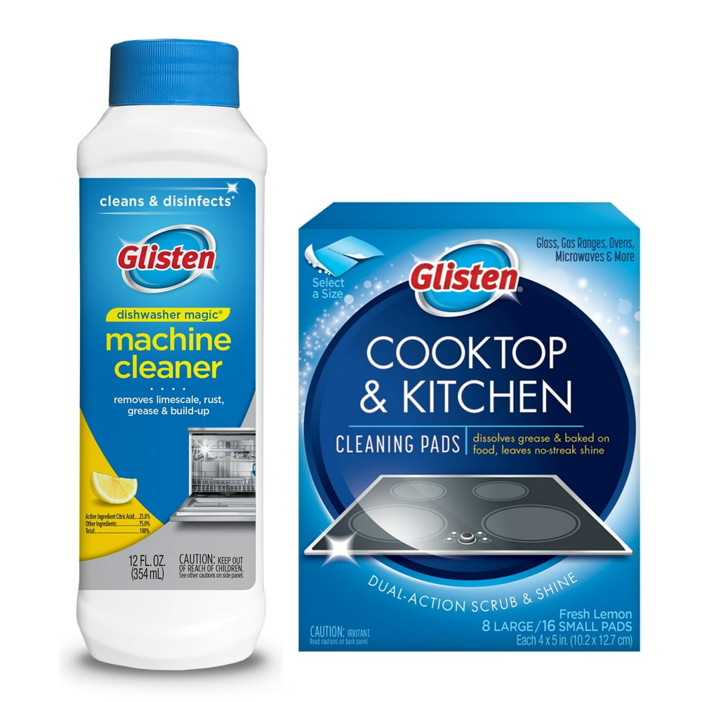 Glisten Dishwasher Magic Machine Cleaner & Disinfectant and Cooktop